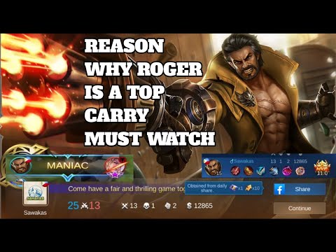 HOW TO PLAY ROGER LIKE A PRO | ROTATION GUIDE| FASTER FARMING | RANK GAMEPLAY | MLBB