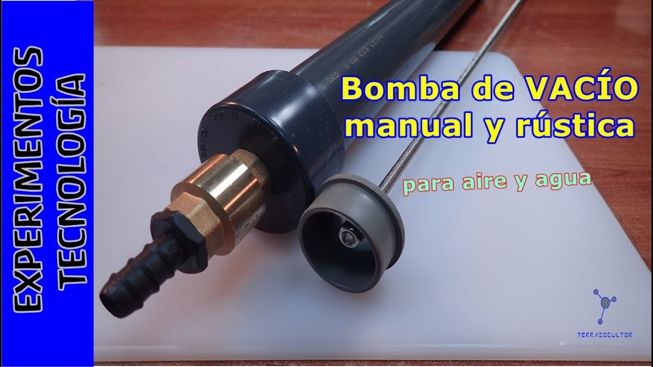 Bomba de VACIO manual y rustica para aire y agua