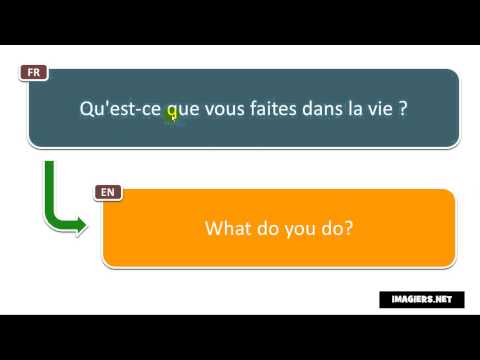 French pronunciation # Qu'est ce que vous faites dans la vie