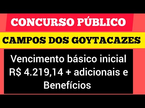 CONCURSO PÚBLICO CAMPOS DOS GOYTACAZES -RJ