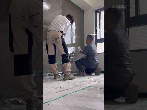 跟國外多多學習與交流，不同的工法搭配我們的材料 #家塗飾壁 #彙興工程 #後製仿清水模