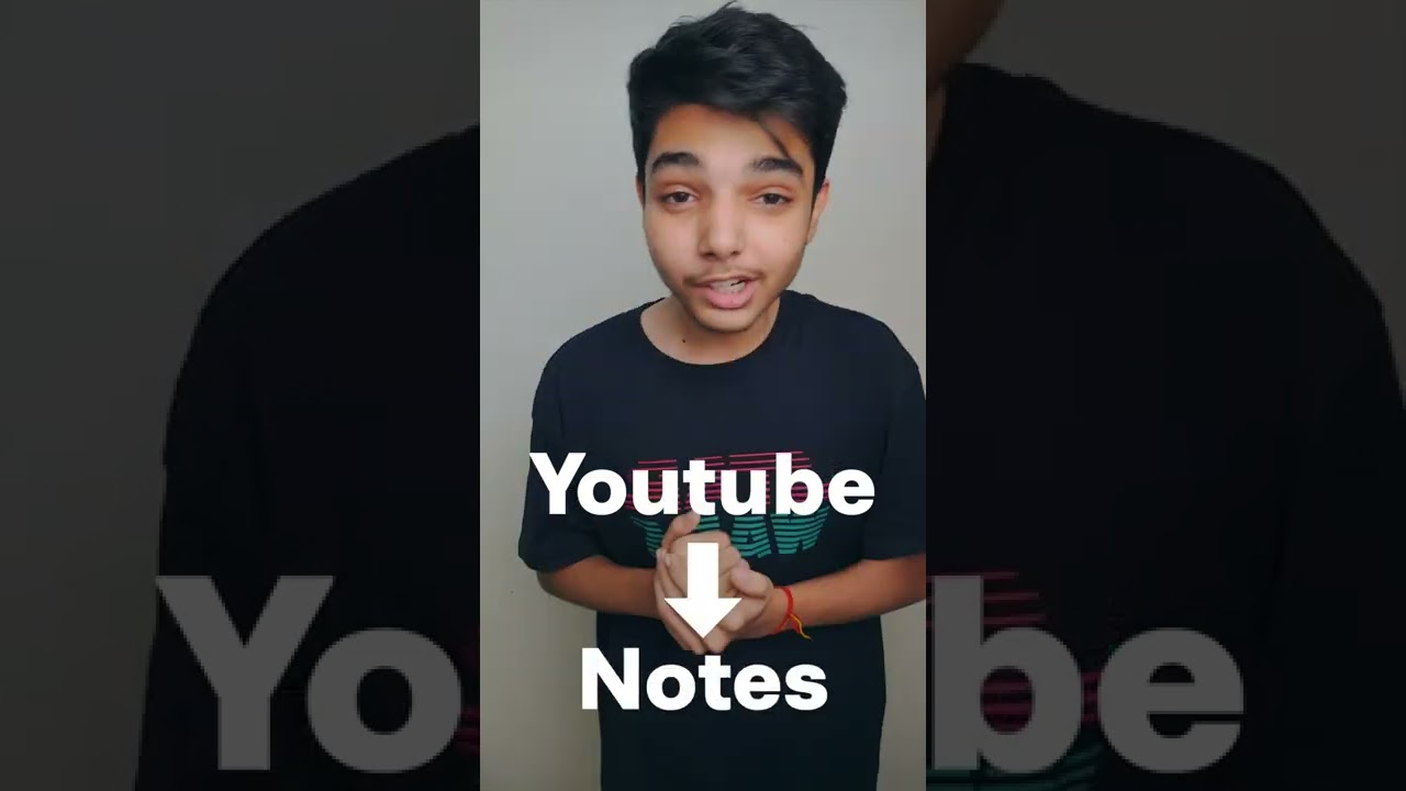 Youtube video to notes(pdf) in two clicks!!!