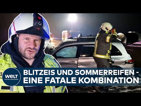 WETTERCHAOS: Schnee, Blitzeis und Tauwetter - Wetterkapriolen in Deutschland behindern Reisende