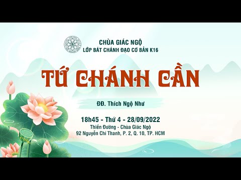 Tứ Chánh Cần - Thầy Ngộ Như giảng lớp Bát Chánh Đạo tại chùa Giác Ngộ