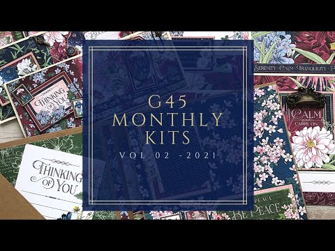 Blossom Waterfall Folio Album, Layout and Interactive Slimline Card Set Kits - G45 Vol 02 2021