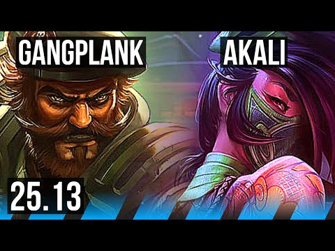 GANGPLANK vs AKALI (MID) | 12/2/8, Godlike | EUW Master | 25.13