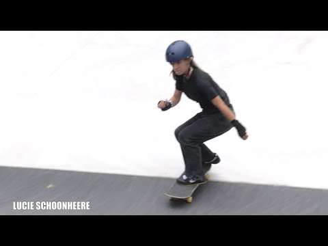 Lucie Schoonheere en run lors du Rockstar Energy Open, women's street