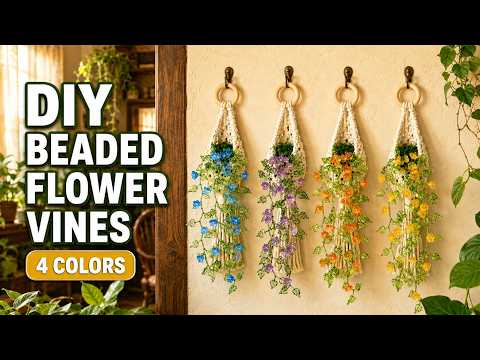 How to Make a Flower Vine Beaded Wall Hanging video thumbnail