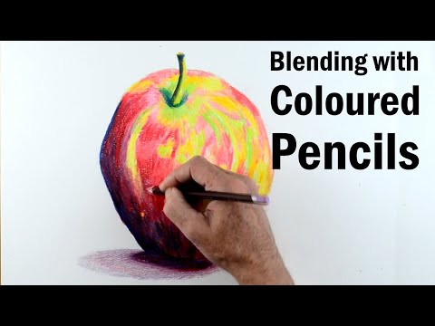 Draw with Coloured Pencils PART 3 Apple