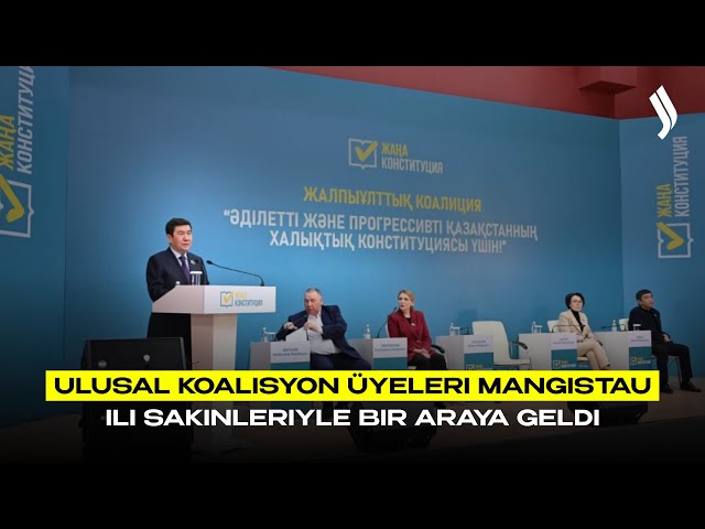 Ulusal Koalisyon üyeleri Mangıstau ili sakinleriyle bir araya geldi