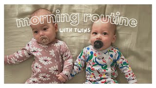 VLOG: MORNING ROUTINE WITH TWINS | DAY IN THE LIFE | 6 MONTH TWIN UPDATE