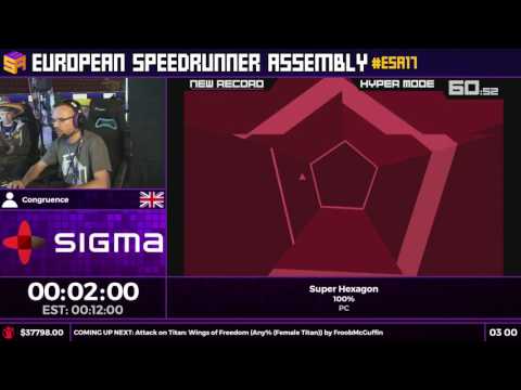 #ESA17 Speedruns - Super Hexagon [100%] by Congruence