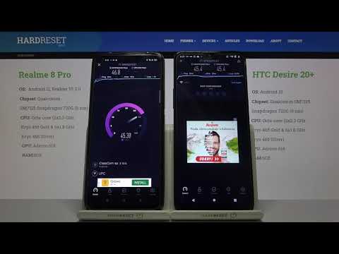 REALME 8 Pro vs HTC Desire 20+ - WiFi Speed Test App