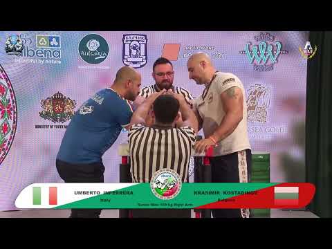 Umberto Inferrera vs Krasimir Kostadinov | Up to 100 kg | XLVI WORLD ARMWRESTLING | 2025