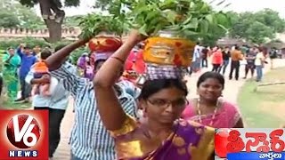 Bonalu Festival Closing Ceremony at Golkonda | Teenmaar News - V6 News