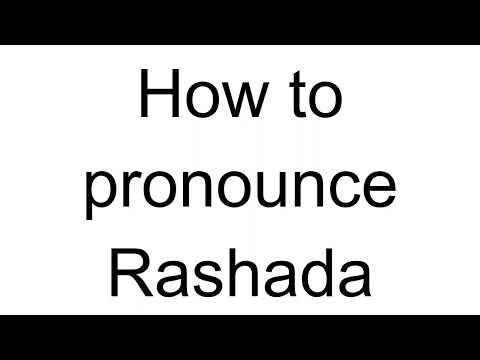 How to Pronounce Rashada (Arabic)