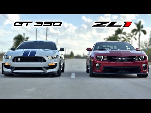 Camaro ZL1 (650hp) vs. Shelby GT350 (540hp): Who's Faster?