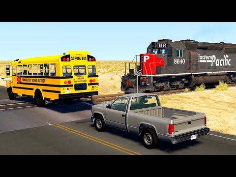 Train Close Calls & Near-Miss Accidents 3 | BeamNG.drive