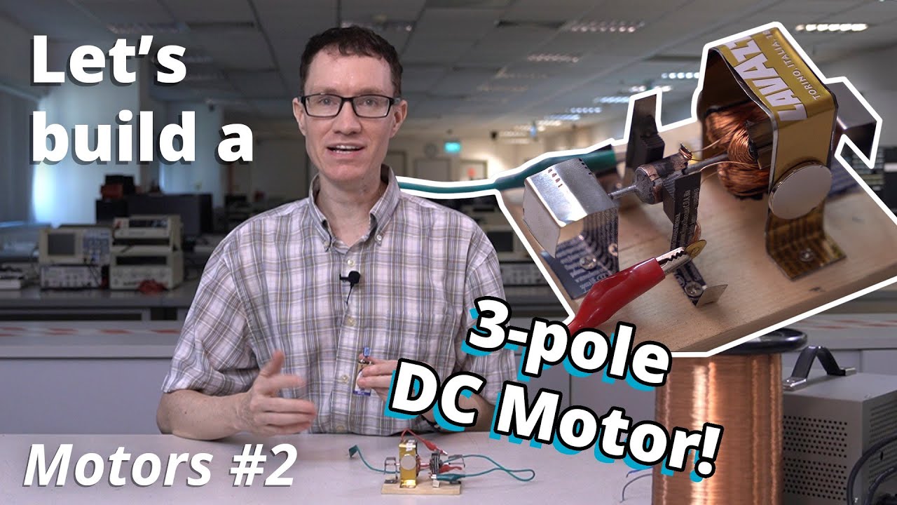 Let's build a 3-pole DC motor that's self-starting (Motors #2)