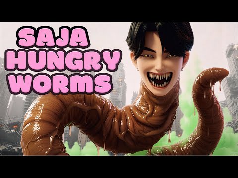 SAJA BOYS BECOME HUNGRY WORMS 3 🪱🔥 | K-Pop Demon Hunters Lyrics Video