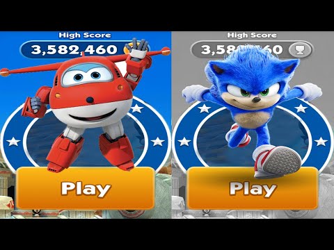 Sonic Dash Vs Super Wings : Jett Run Android,ios Gameplay