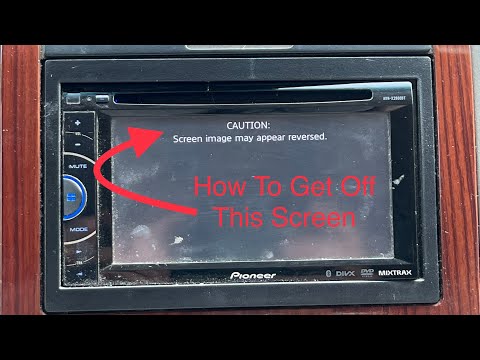 Pioneer Radio Stuck On Black Caution Screen