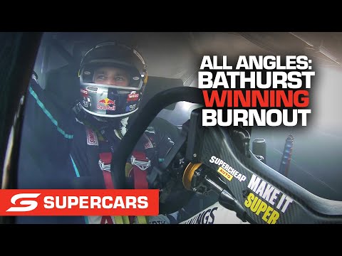 ALL ANGLES: SVG's Bathurst winning burnout - Repco Bathurst 1000 | Supercars 2022