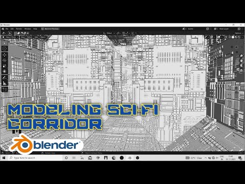 modeling sci fi corridor in blender