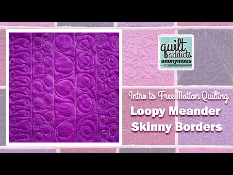Quilting Skinny Borders with the Loopy Meander - Intro to Free Motion Quilting
