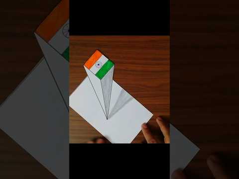 Indian flag 3d drawing / 3d art 