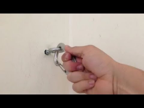 How to install eye bolts to hang hammock indoors