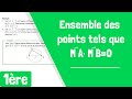 Comment déterminer l'ensemble des points tels que MA·MB=0 ?