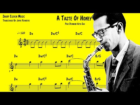 Paul Desmond - A Taste of Honey (Live) Transcription | Sheet Music (Melody & Solo)