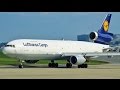 [FullHD] **RARE** Lufthansa Cargo MD-11F landing & takeoff at Geneva/GVA/LSGG