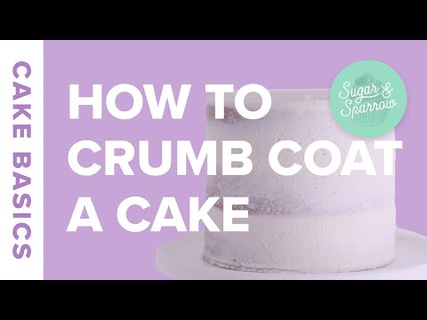 Part of a video titled How to Crumb Coat a Cake | Cake Basics - YouTube