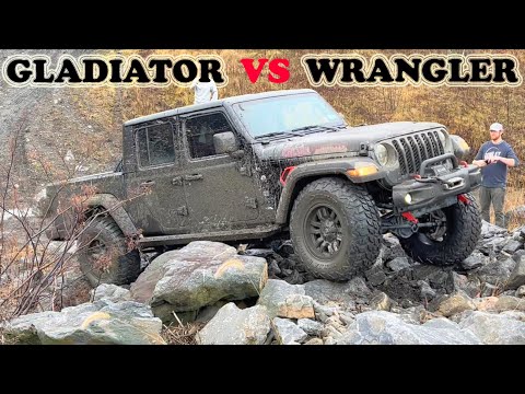 Gladiator vs Wrangler 4x4 Off-Roading 2022 Comparison Rock Crawling
