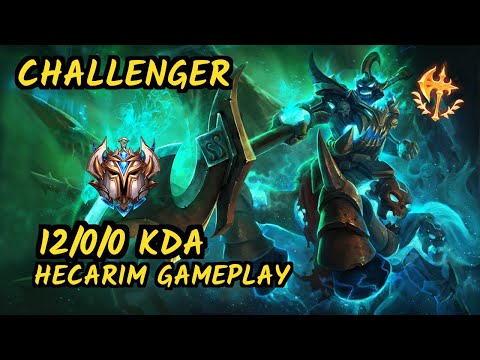 PNG Ayel (HECARIM) vs FIORA - 12/0/0 KDA TOP CHALLENGER GAMEPLAY - BR