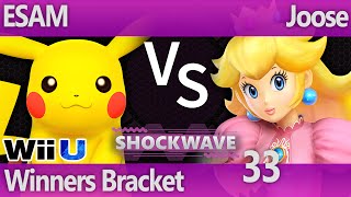 SW 33 Wii U - ESAM (Pikachu) vs Joose (Peach, Pikachu) - Winners Bracket