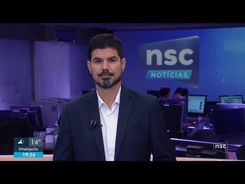 Trechos do "NSC Notícias" com mudança no cenário (05/08/19)