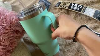 Honest Review Yeti 35oz Tumbler With Straw & Handle | Vacuum Seal Hot Cold Sea Foam