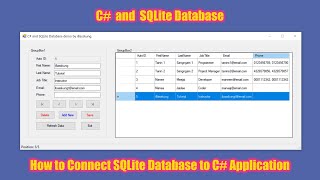 Programming in Visual C# - How to Connect C# .NET with SQLite Database