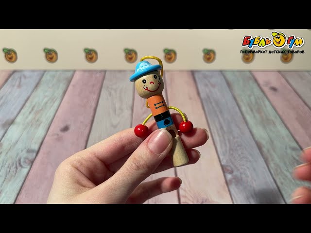 Игрушка деревянная Свисток-человечек - видео