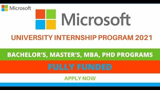 Microsoft Interenship Program 2021