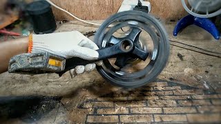 DIY free wheel crank for mid drive ebike