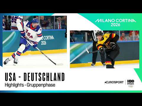 Gruppenphase USA - Deutschland I Highlights deutsch I Olympia 2026 I Eishockey I Männer