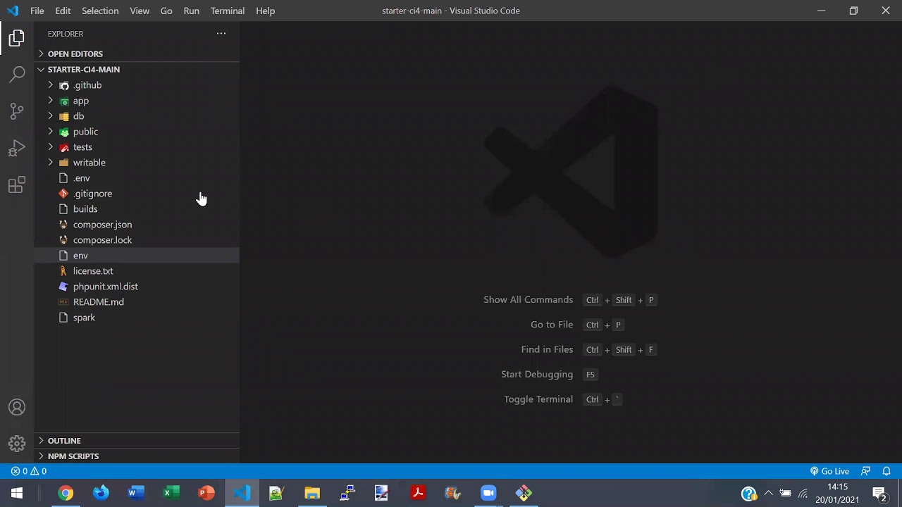 Tutorial Instalasi Source Code Codeigniter 4 dari github (CRUD MySQL + otentikasi Myth:Auth)