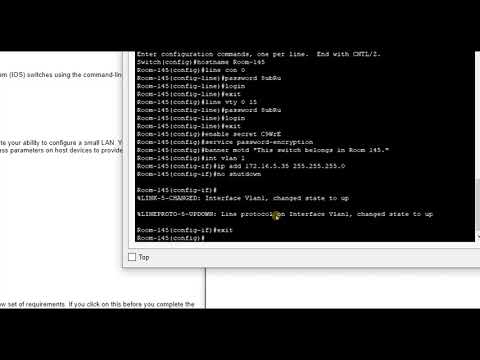 Packet Tracer 2.9.1 - Basic Switch and End Device Configuration Skills Challenge (NET 125)