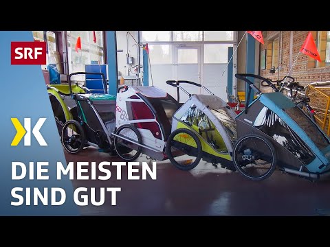 Kinder-Veloanhänger im Test: Veloanhänger ist sicherer als Kindersitz | 2018 | Kassensturz | SRF