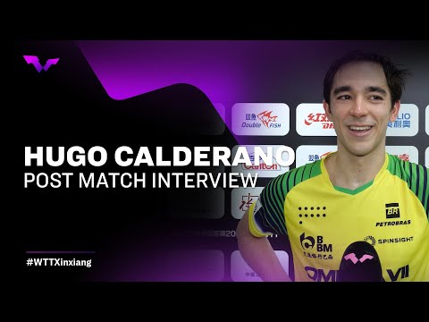 Hugo Calderano Post Round of 32 Interview | WTT Champions Xinxiang 2023