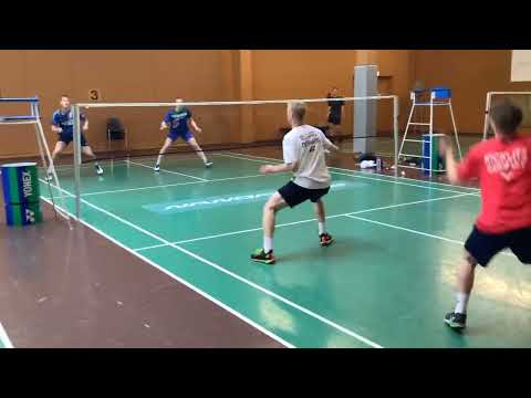 Fun doubles training at Yonex Peter Gade Academy in Gentofte - future badminton stars